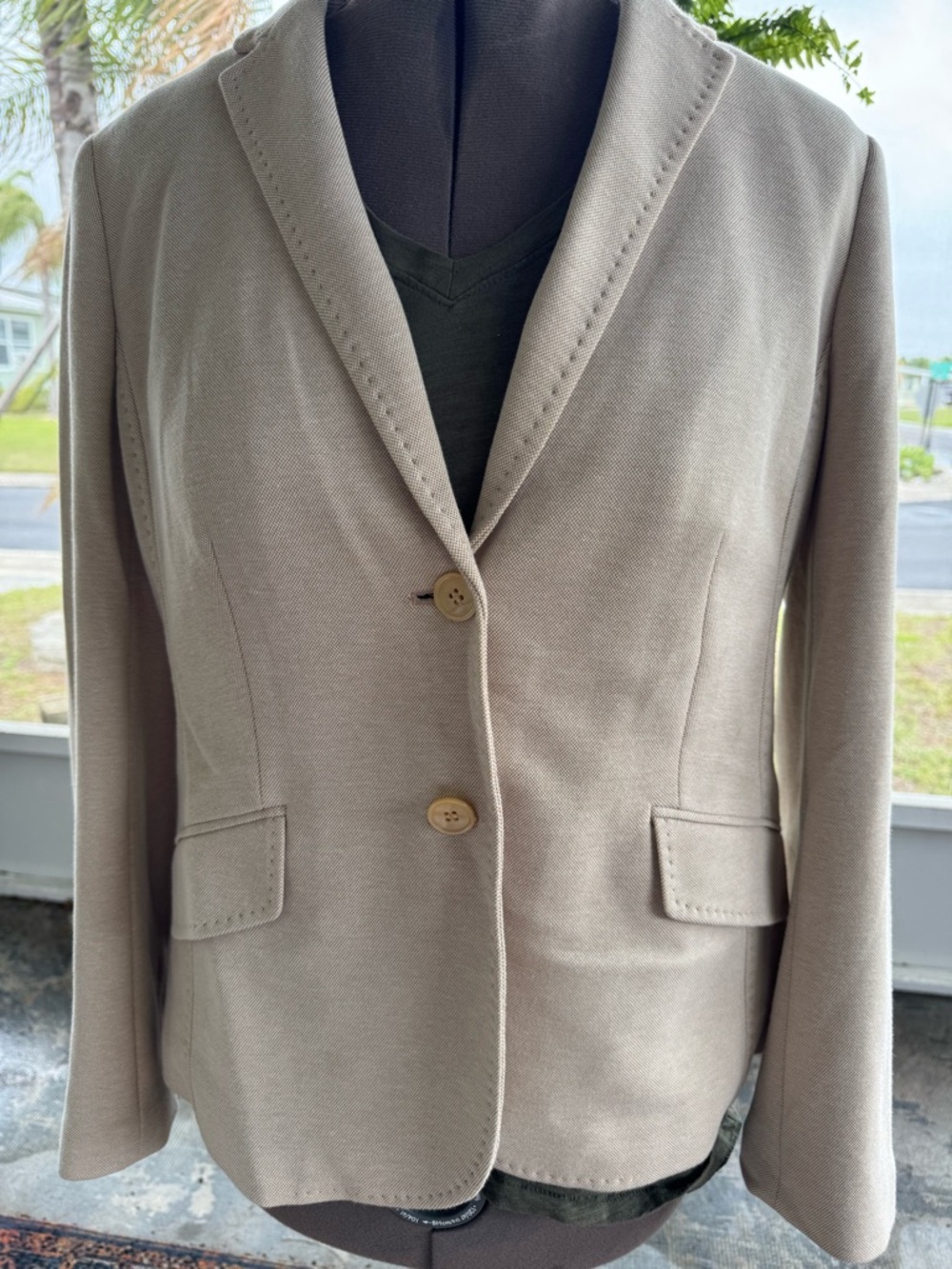 Talbots Tan Two-Button Women's Blazer